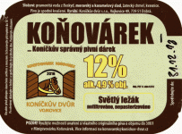 Konicek - Konovarek, Svetly lezak etiketa
