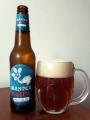 Master Red IPA, red IPA lahev a sklenice