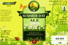 Beskydsky pivovarek - Summer Day ALE,  etiketa