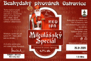 Beskydsky pivovarek - Mikulassky special, Red IPA etiketa