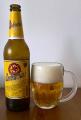 Ambrosius Gold, lahvove pivo vyrabene pro supermarkety Kaufland lahev a sklenice
