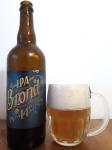 Krusnohor Blond IPA 14°,  lahev a sklenice